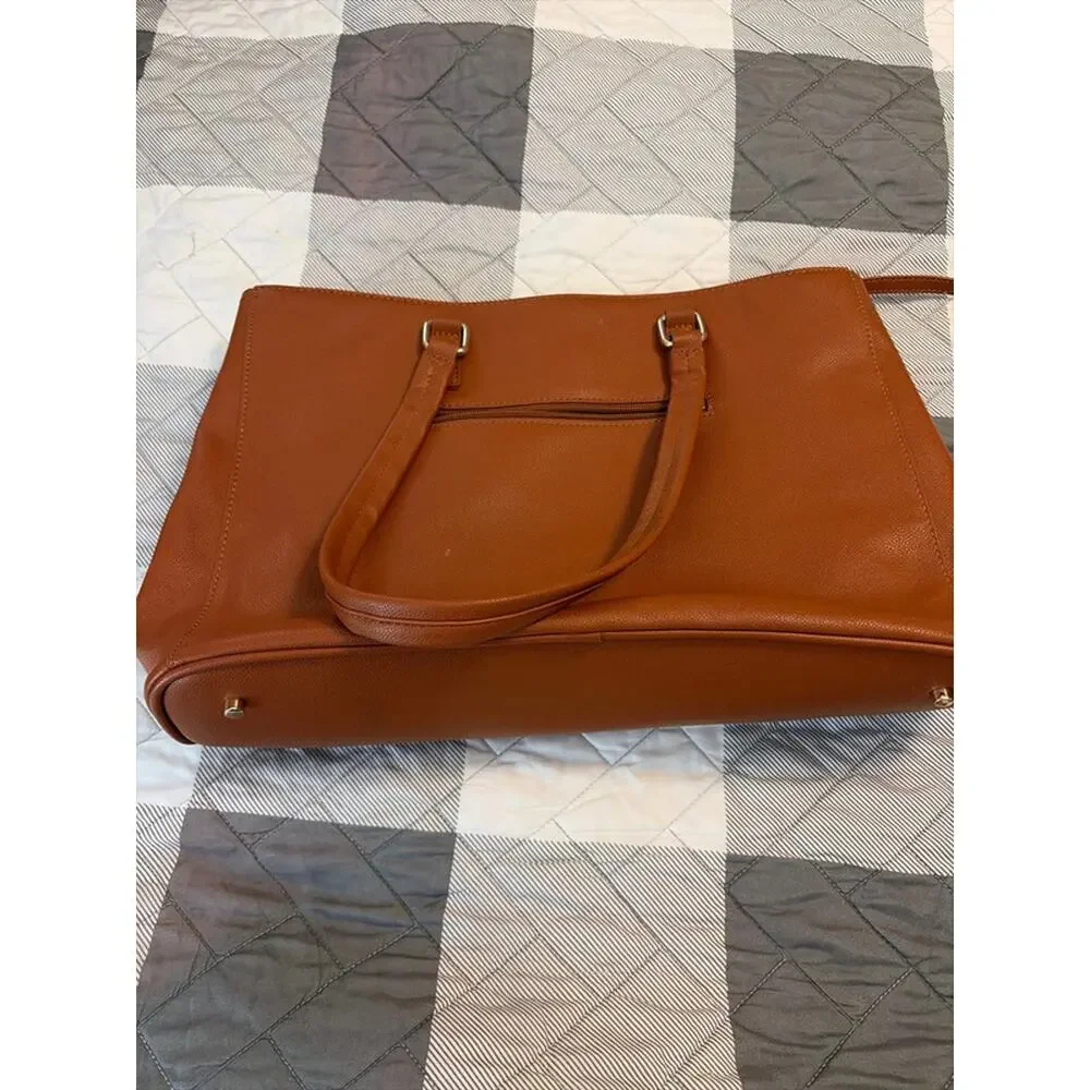 Amazon Faux Leather Laptop Work School Tote Bag